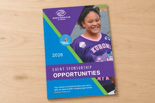 Preview Cover of the 2026 Event Sponsorship Opportunities guide from the Boys & Girls Club of Kenosha